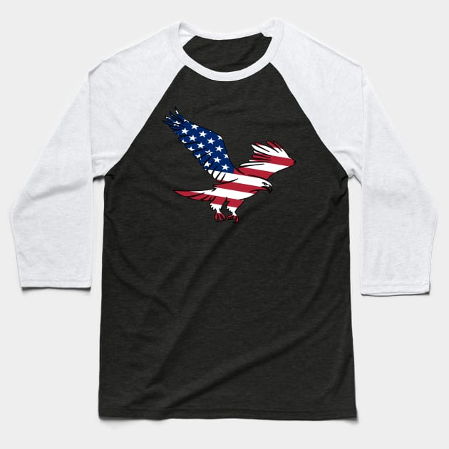 American Eagle Adler of America Baseball T-Shirt by JG0815Designs